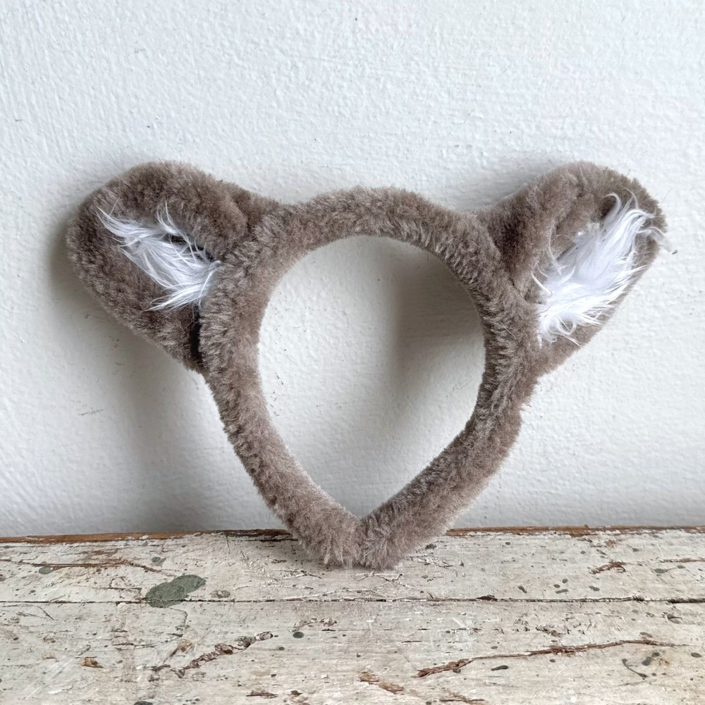 Great Wolf Lodge Brown Wolf Ears Plush Faux Fur Headband Kids Costume